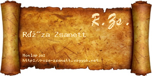 Róza Zsanett névjegykártya