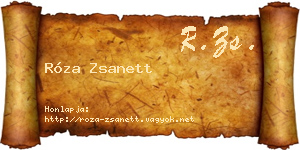 Róza Zsanett névjegykártya
